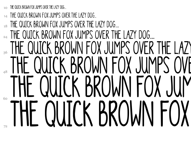 DJB The Generic font waterfall